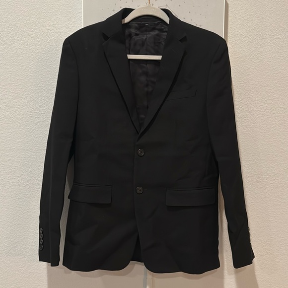 THEORY Mens Blazer Sport Coat Two Button Jacket 40R Gray 100% WOOL